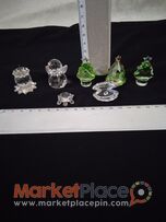 Collection of 7 miniatures original Swarovski crystals stamp swan.