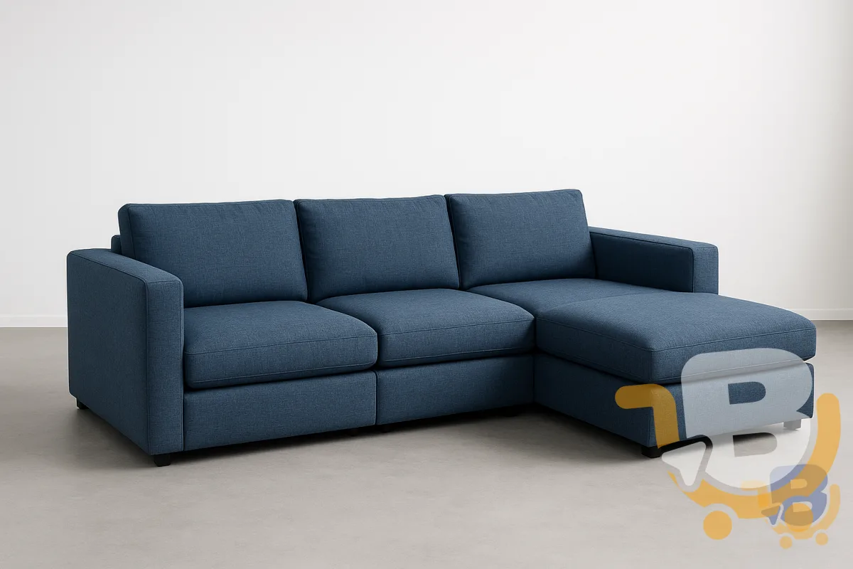 Modern Blue Sectional Sofa - Like New, Modular Design, Pick-up in Limassol