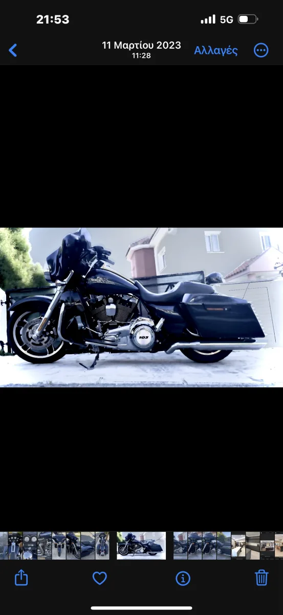 2012 Harley-Davidson Street Glide 1688cc Manual Petrol Motorcycle in Blue