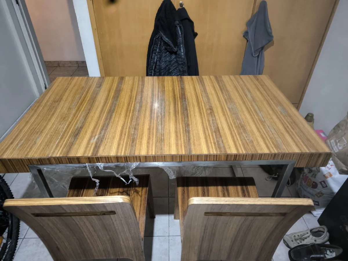 Quality Zebrano Table + 6 chairs