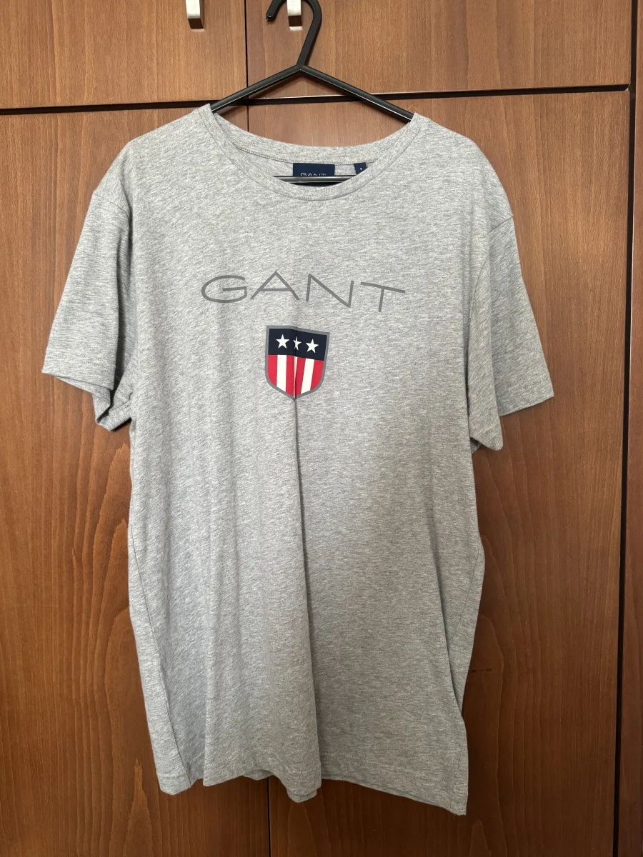 New GANT Grey Cotton Short Sleeve T-Shirt Size S for Casual Wear