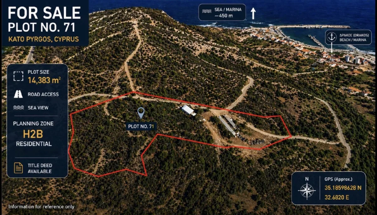 Exceptional Residential Land Plot in Kato Pyrgos, 5,001+ sq. m